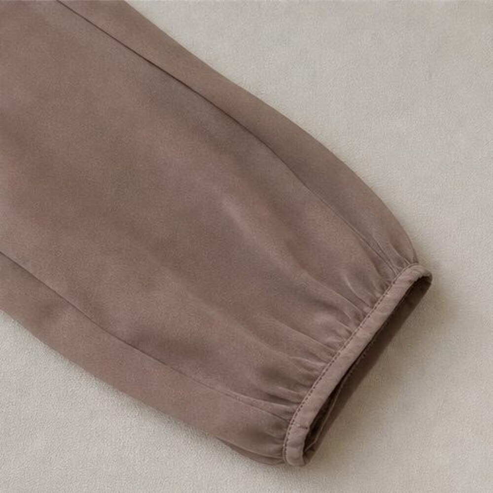 Taupe Ruffle Blouse - Picture 5 of 6